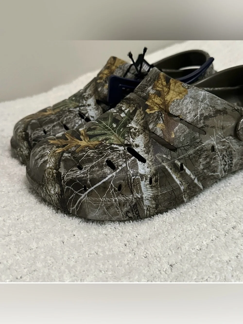 Rugged Shark Kids Camouflage Slip-On Eva Clogs - Green/Brown